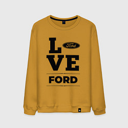 Свитшот хлопковый мужской Ford Love Classic, цвет: горчичный