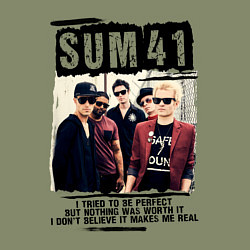 Свитшот хлопковый мужской SUM 41 PIECES, цвет: авокадо — фото 2