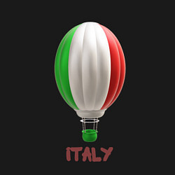 Свитшот хлопковый мужской 3d aerostat Italy flag, цвет: черный — фото 2