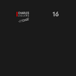 Свитшот хлопковый мужской Charles Leclerc Шарль Леклер, цвет: черный — фото 2