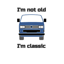 Свитшот хлопковый мужской Volkswagen Im not old Im classic, цвет: белый — фото 2