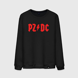 Свитшот хлопковый мужской PZDC ACDC, цвет: черный