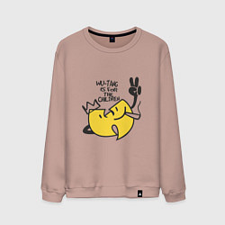 Свитшот хлопковый мужской Wu-Tang Is For The Children, цвет: пыльно-розовый