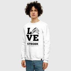 Свитшот хлопковый мужской Citroen Love Classic, цвет: белый — фото 2