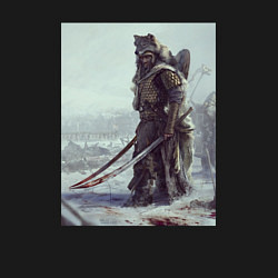 Свитшот хлопковый мужской Берсерк с шашками в руках, цвет: черный — фото 2