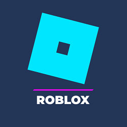 Свитшот хлопковый мужской Символ Roblox в неоновых цветах, цвет: тёмно-синий — фото 2