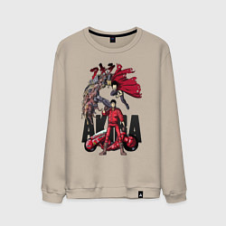 Свитшот хлопковый мужской Akira anime, цвет: миндальный