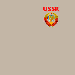 Свитшот хлопковый мужской USSR логотип, цвет: миндальный — фото 2