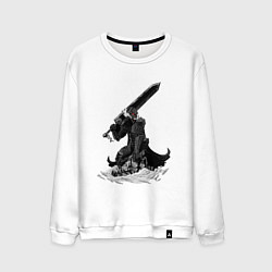 Свитшот хлопковый мужской Berserk the Black Swordsman, цвет: белый