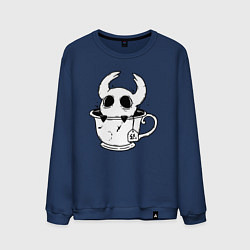 Свитшот хлопковый мужской Hollow Knight рыцарь в чашке, цвет: тёмно-синий