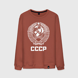 Свитшот хлопковый мужской Герб СССР, цвет: кирпичный