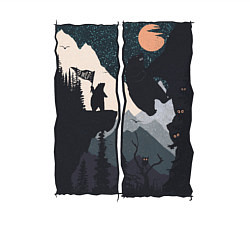 Свитшот хлопковый мужской Оранжевая луна и дикий альпинизм, цвет: белый — фото 2