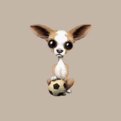 Свитшот хлопковый мужской Футбол - Чихуахуа, цвет: миндальный — фото 2