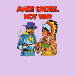 Свитшот хлопковый мужской MAKE SMOKE, NOT WAR, цвет: лаванда — фото 2