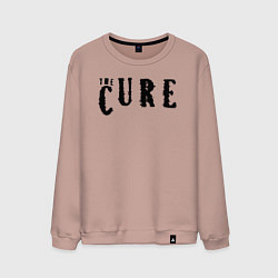 Свитшот хлопковый мужской The Cure лого, цвет: пыльно-розовый