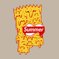 Свитшот хлопковый мужской Bart Simpson - Summer, цвет: миндальный — фото 2