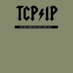 Свитшот хлопковый мужской TCPIP Connecting people since 1972, цвет: авокадо — фото 2