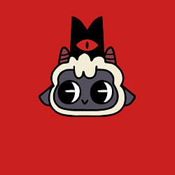 Свитшот хлопковый мужской Милая овечка- Cult of the lamb, цвет: красный — фото 2