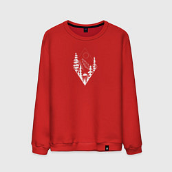 Свитшот хлопковый мужской Girl and bear, цвет: красный