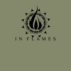 Свитшот хлопковый мужской In flames - rock, цвет: авокадо — фото 2