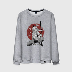 Свитшот хлопковый мужской Пауэр, цвет: меланж