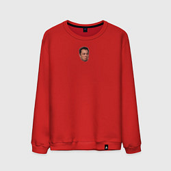 Свитшот хлопковый мужской Илон Маск - мем, цвет: красный