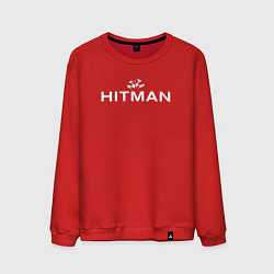 Свитшот хлопковый мужской Hitman - лого, цвет: красный