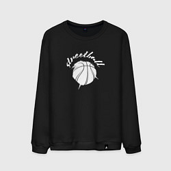 Свитшот хлопковый мужской Streetball lettering, цвет: черный