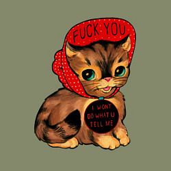 Свитшот хлопковый мужской Миленькая кошечка, цвет: авокадо — фото 2