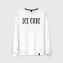 Свитшот хлопковый мужской Ice Cube - logo, цвет: белый