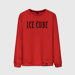 Свитшот хлопковый мужской Ice Cube - logo, цвет: красный