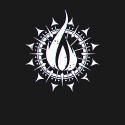 Свитшот хлопковый мужской In flames - logo neon, цвет: черный — фото 2