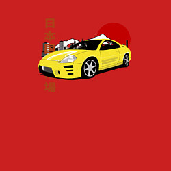 Свитшот хлопковый мужской Mitsubishi eclipse 3g JDM, цвет: красный — фото 2