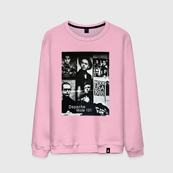 Свитшот хлопковый мужской Depeche Mode 101 Vintage 1988, цвет: светло-розовый