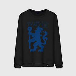 Свитшот хлопковый мужской FC Chelsea Lion, цвет: черный