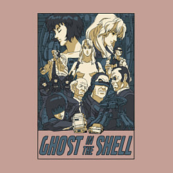 Свитшот хлопковый мужской Ghost in the shell all, цвет: пыльно-розовый — фото 2