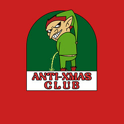 Свитшот хлопковый мужской Anti christmas club, цвет: красный — фото 2