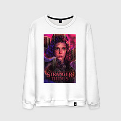 Свитшот хлопковый мужской Stranger Things eleven, цвет: белый
