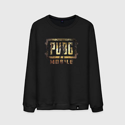 Свитшот хлопковый мужской PUBG Mobile - gold theme, цвет: черный