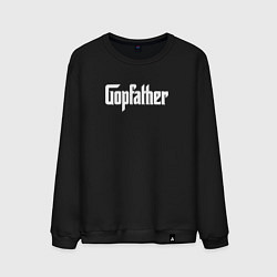 Свитшот хлопковый мужской Gopfather, цвет: черный