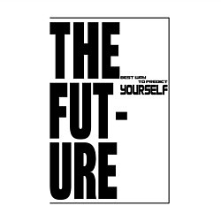 Свитшот хлопковый мужской Future - The best way to predict yourself, цвет: белый — фото 2