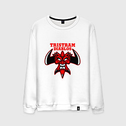 Свитшот хлопковый мужской Tristram Diablos, цвет: белый