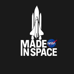 Свитшот хлопковый мужской Nasa - made in space, цвет: черный — фото 2