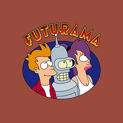 Свитшот хлопковый мужской Fry Bender Leela, цвет: кирпичный — фото 2