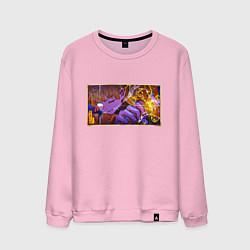 Свитшот хлопковый мужской Зеницу бог грома - Клинок, цвет: светло-розовый
