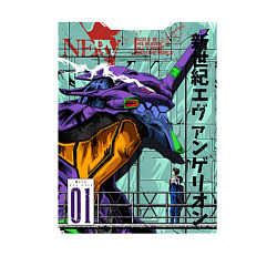 Свитшот хлопковый мужской EVA 01 Poster - Evangelion, цвет: белый — фото 2