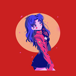 Свитшот хлопковый мужской Misato Katsuragi Evangelion, цвет: красный — фото 2