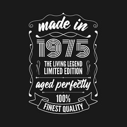 Свитшот хлопковый мужской Made in 1975 retro old school, цвет: черный — фото 2