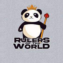 Свитшот хлопковый мужской Панда - Правители Мира, цвет: меланж — фото 2