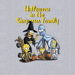 Свитшот хлопковый мужской Halloween in the Simpsons Family, цвет: меланж — фото 2